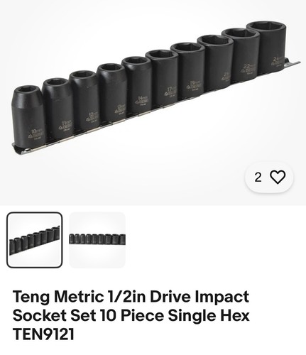 Teng metric 2in drive - teng, 1/2in