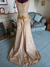 Edwardian 1900,s Gold Ballgown. Size  14