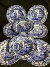 Vintage Spode Blue Italian 8 X