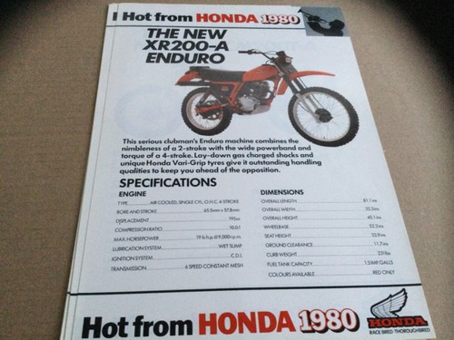 Honda xr200 enduro - xr200-a, genuine