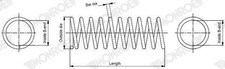 Coil spring MONROE SP4711 for MERCEDES-BENZ GLA-CLASS (X156) 2.2 2013-2019