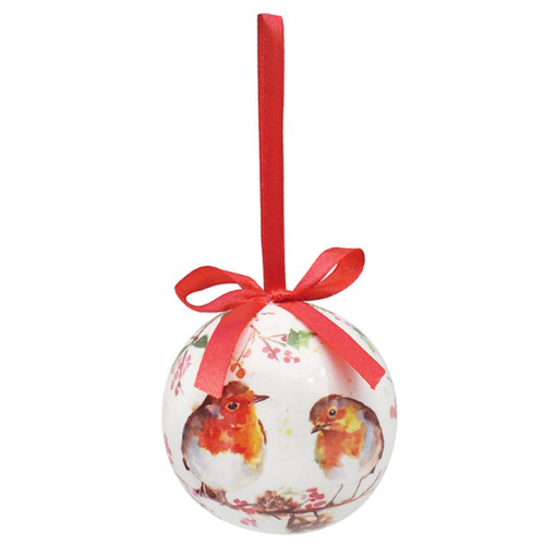 Winter robins baubles set - robins,