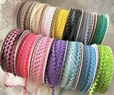 Bertie's Bows RIC RAC ribbon - 7mm (4mm) - 14 bright colours - Various Lengths