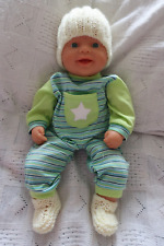 Rare Zapf Creation14" Be Happy Jolly Dolly Baby Doll with Soft Body, battery box