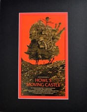 HOWL'S MOVING CASTLE Professionally Matted PRINT Mondo Olly Moss art