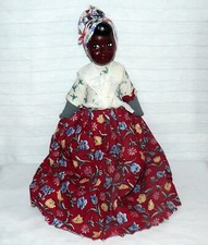 Dark Skin Vintage Doll 13" Folk Art Handmade Hand Crafted Mickey Mouse Dew Rag