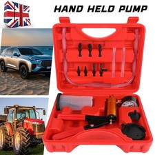 HAND VACUUM PUMP HELD BRAKE BLEEDER TESTER SET BLEED CAR MOTORBIKE BLEEDING KIT