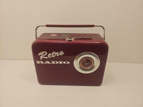 Retro radio biscuit tin - radio,