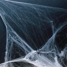 GIANT 200sqft SPIDERS WEB Stretchable Fake Party Decor Haunted House Cobweb Cob 
