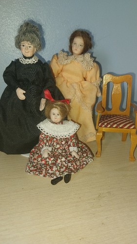 Porcelain miniatures dolls