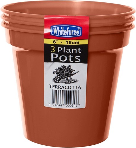 Terracotta planter pots 15cm - terracotta,