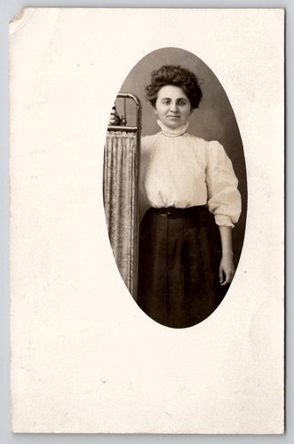 Rppc pretty edwardian woman - rppc,
