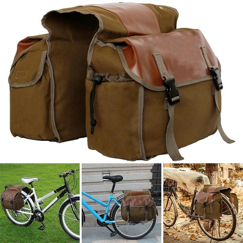 Canvas leather double panniers - double,
