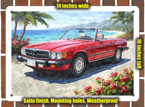 Metal sign 1987 mercedes - 1987,