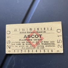 PLATFORM  TICKET.   (  Ascot