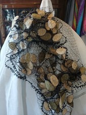 ANTIQUE black veil honesty