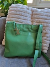 Radley  Leather  Crossbody Messenger Green Shoulder Bag Large 