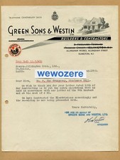 Illustrated Letterhead, Green Sons & Westin Ltd, Builders, Islington N1, 1952