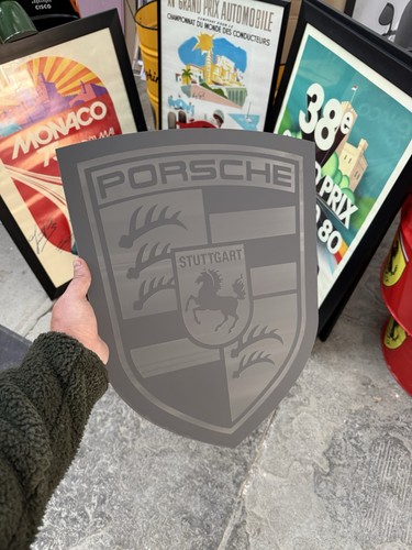 Porsche crest emblem wall sign - emblem,