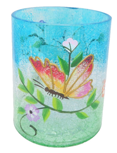 Butterfly crackled glass - crackled,