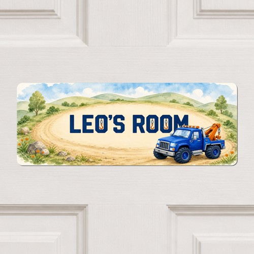 Personalised tow truck - personalised, door