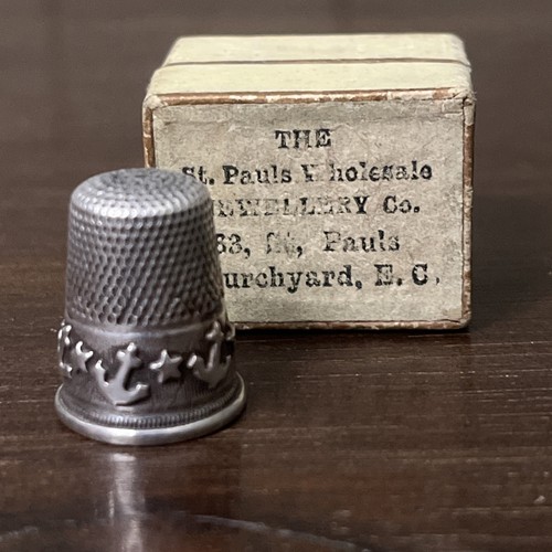 Antique silver thimble - antique,