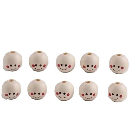 Wooden doll head - wooden,