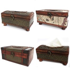 Antique Reproduction Colonial Style Tissue Box Cover - Retro Vintage Rectangle