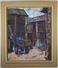 Ford 4000 tractor. Pastel by