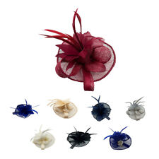 Small Hat Feather Flower Hair