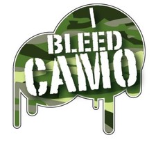 I BLEED CAMO car sticker land