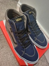 VANS SK8 HI SIZE 9 UK NEW AUTHENTIC SKATE ORN BLACK BLUE YELLOW PIPING OLD SKOOL