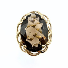 9ct Gold Smoky Quartz