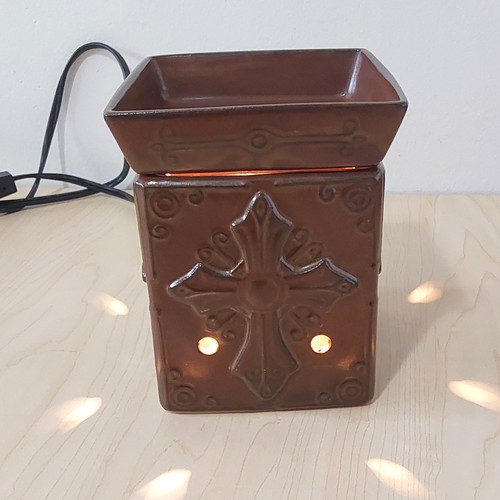 Scentsy brown ceramic - brown, wax