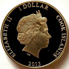 COOK ISLANDS 1 DOLLAR 2013 THE