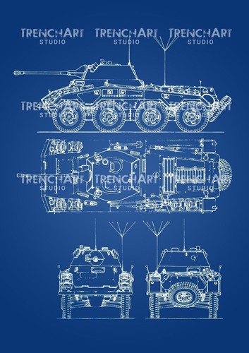Sdkfz 234 puma - patent, print