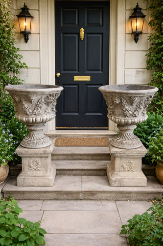 Urns bases cast stone - cast,