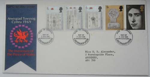 1969 fdc prince wales - 1969,