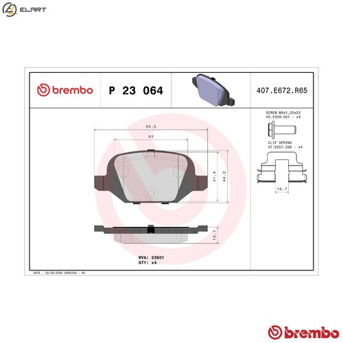 Brake pad set disc - set,