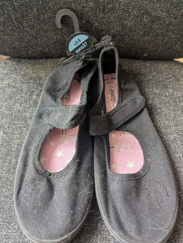 Black plimsole shoes size 37 - plimsole,