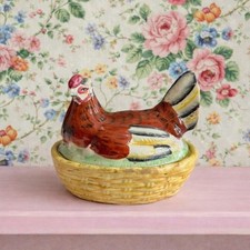 Antique Staffordshire Hen On