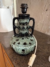 West German Vintage Pottery Fat Lava Table Lamp