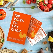 100 Ways to Eat Cock Funny Chicken Recipe Cards Novelty Kitchen Gift for Her Him