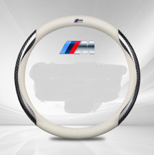 15" Steering Wheel Cover Genuine Leather For BMW M /1 2 3 4 5 6 Series x1 x3 x5