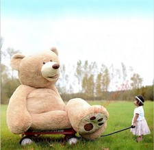 UK 100cm-340cm Great Gift Giant Big Teddy Bear Plush Soft Toys Doll (Only cover)