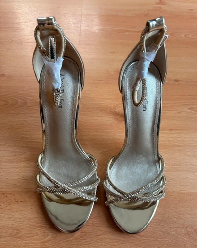 Bnib gold diamante strappy - bnib,