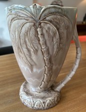 Vintage c1950 Beswick Palm Tree Jug Vase #1068 23cm High MINT