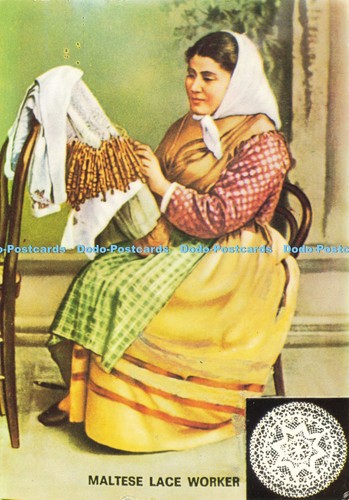 D214428 maltese lace - lace, worker