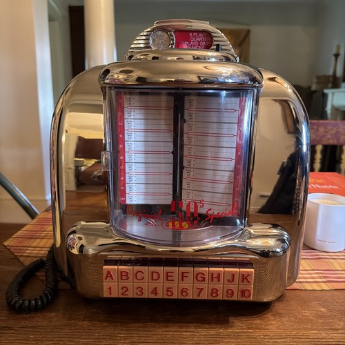Vintage chrome diner jukebox - chrome,