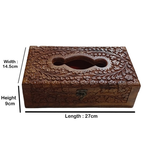 Wooden tissue box - wooden,
